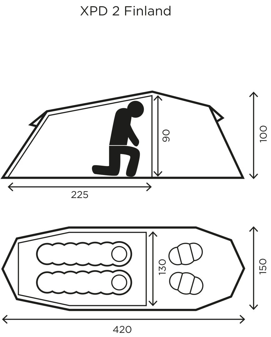 Halti Camping XPD Finland 2 Tent 4 Halti Camping XPD Finland 2 Tent