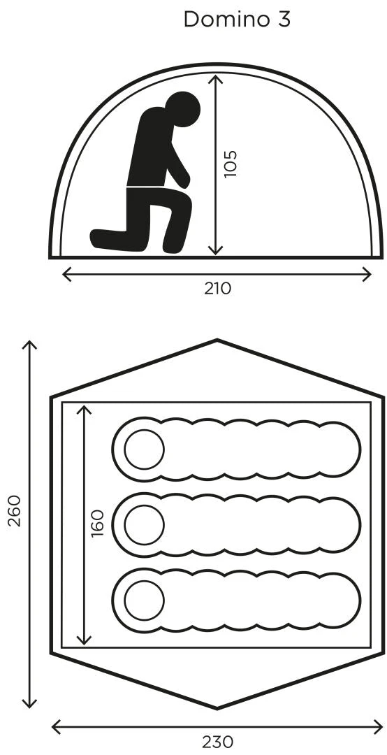 Halti Domino 3 Person Tent Halti Domino 3 Person Tent